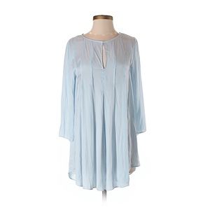 Calypso St Barth NWOT Blue Silk Blouse/Mini Dress